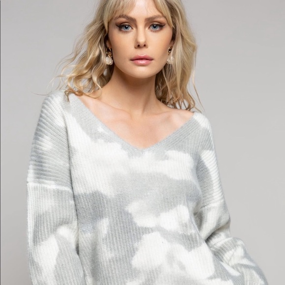 Women’s POL Dove Grey Soft V Neck Sweater - Picture 7 of 8